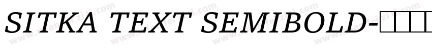 SITKA TEXT SEMIBOLD字体转换